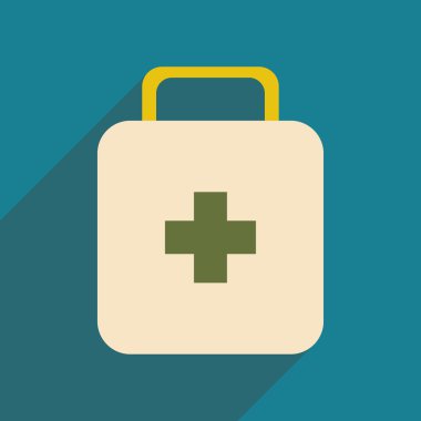 düz gölge simgesi ve mobil uygulama ecza