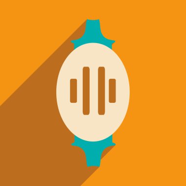 Düz gölge simgesi ve mobil uygulama Türk fener ile