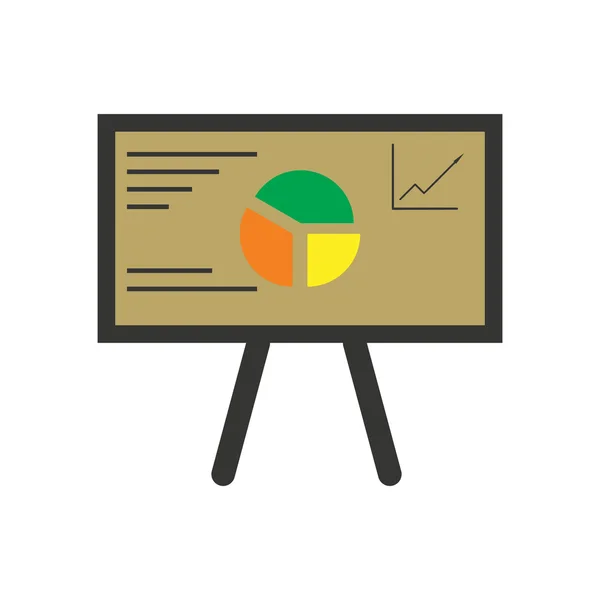 Ícone plano moderno apresentação gráfico brilhante diagrama —  Vetores de Stock