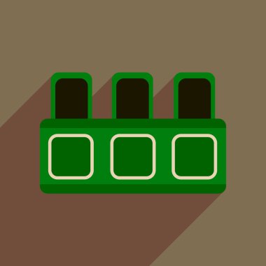 Uzun gölge yargı tribün ile düz web simgesi