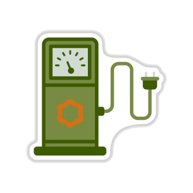 Kağıt etiket üzerinde beyaz arka plan Eko dolum