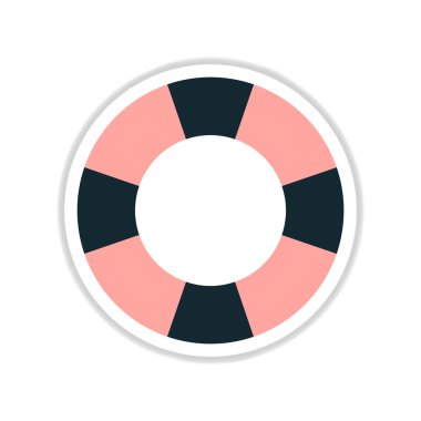 Kağıt etiket beyaz arka plan üzerinde yuvarlak Lifebuoy