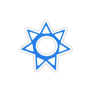 simgesi etiket gerçekçi tasarım üzerinde kağıt Paz Üye