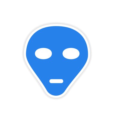 Kağıt dünya dışı simge etiketi gerçekçi tasarım