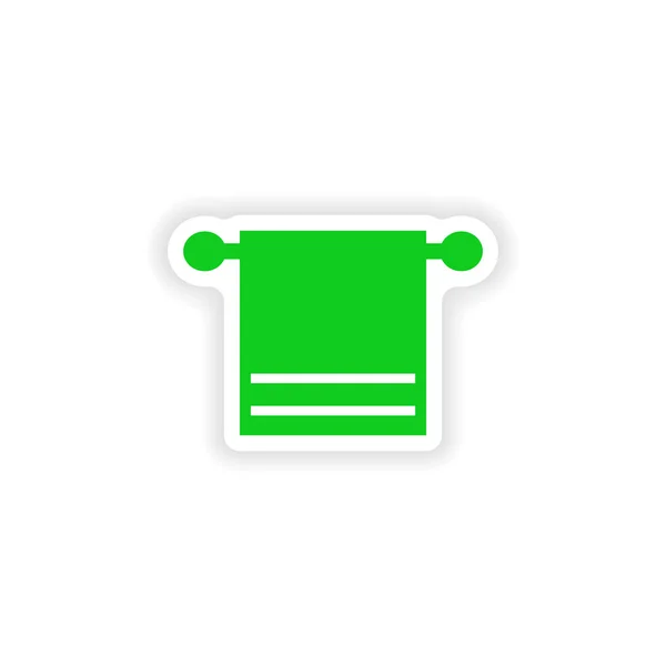 Icon sticker realistic design on paper towel spa — Stock Vector