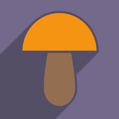 Düz gölge simgesi ve mobil uygulama porcini ile