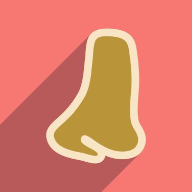 Düz stil insan burnu simgesi