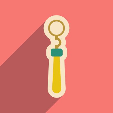 Düz stil diş enstrümanın simgesi