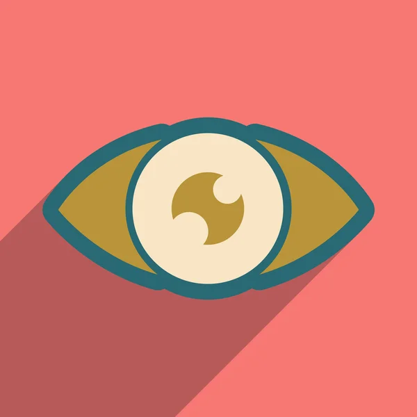 Icon of human eye in flat style — Stock Vector