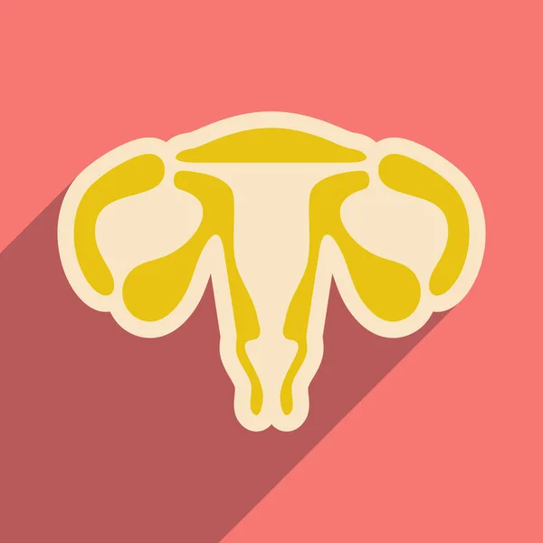 Icon of womans vagina in flat style — Stockvector