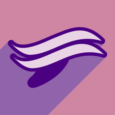 uzun gölge balinalar logosu ile düz simgesi