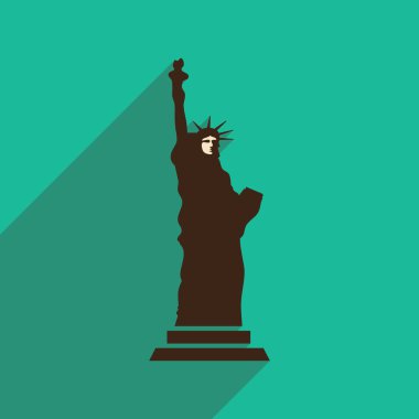 uzun gölge Anıtı ile düz simgesi