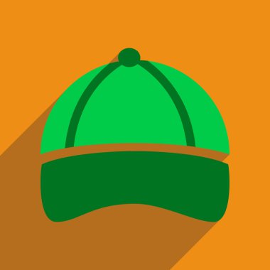 Uzun gölge spor kap ile düz simgesi