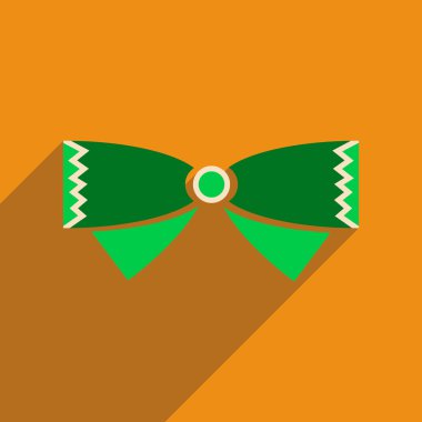 Uzun gölge kelebek kravat düz simgesi