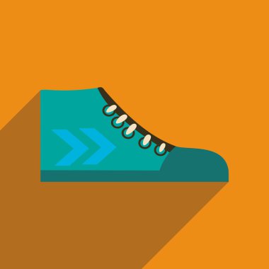 Uzun gölge rahat lastikbotlar ile düz simgesi