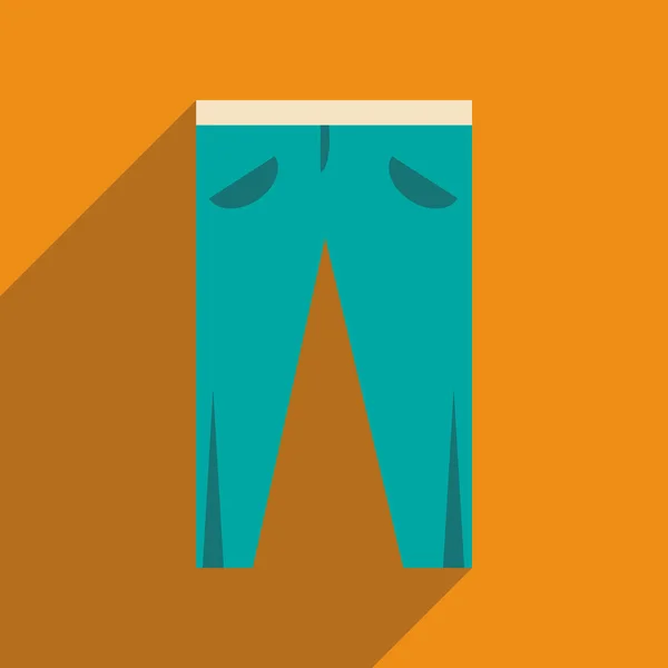 Icona piatta con lunga ombra Pantaloni Uomo — Vettoriale Stock