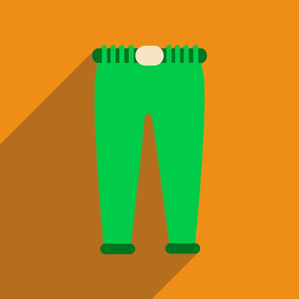 Επίπεδη εικόνα με μακρύ παντελόνι ανδρών σκιά — Διανυσματικό Αρχείο