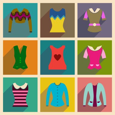 Düz kutsal kişilerin resmi ile uzun gölge Bayanlar Bluzlar kavramı