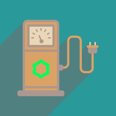 Uzun gölge Eko dolum ile düz web simgesi