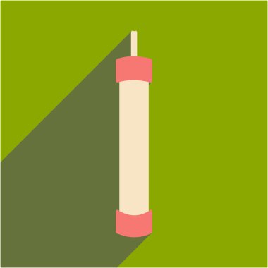 Düz gölge simgesi ve mobil uygulama el nargile ile