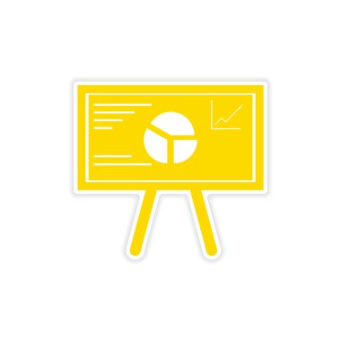 şık etiket üzerinde kağıt infographics tanıtımı