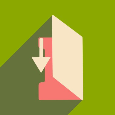 Düz gölge simgesi ve mobil uygulama klasörü