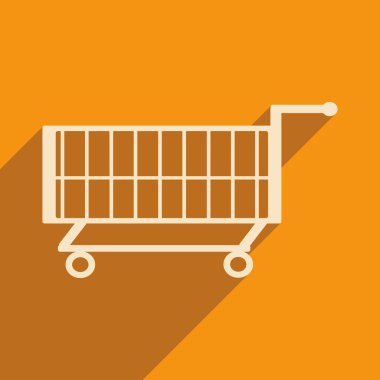 Düz gölge simgesi ve mobil uygulama arabası ile