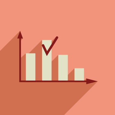 Uzun gölge grafik ile düz web simgesi