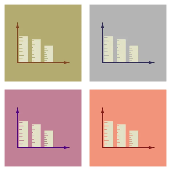 Concepto de diseño plano elegante iconos gráfico — Vector de stock