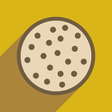 Uzun gölge çerez ile düz web simgesi