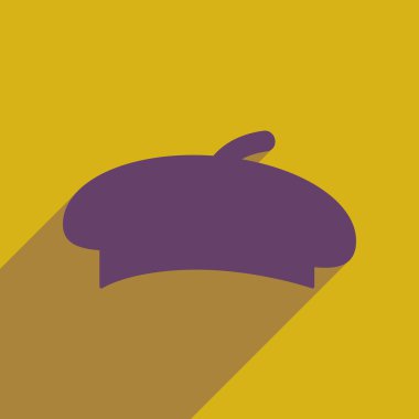 Uzun gölge bere ile düz web simgesi