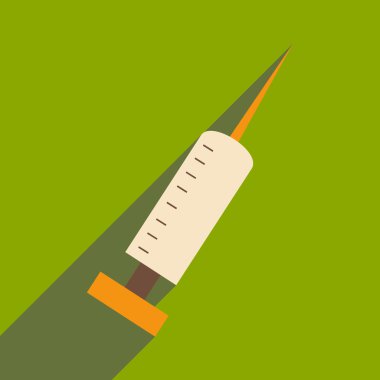 Düz gölge simgesi ve mobil uygulama enjeksiyonları ile