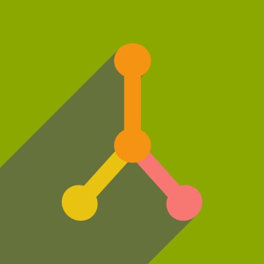 Düz gölge simgesi ve mobil uygulama reaktif ile