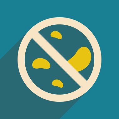 Düz gölge simgesi ve mobil uygulama Petri dish ile