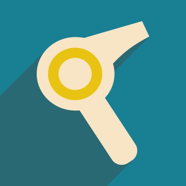 Düz gölge simgesi ve mobil uygulama saç kurutma makinesi ile