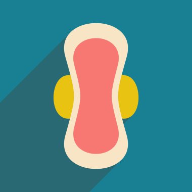 Düz gölge simgesi ve mobil uygulama kadınsı yastıkları ile