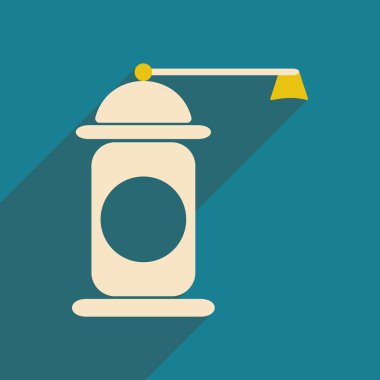 Düz gölge simgesi ve mobil uygulama karabiber değirmeni ile