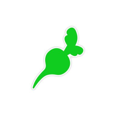 simgesi etiket gerçekçi tasarım üzerinde kağıt pancar