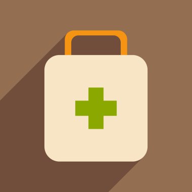 düz gölge simgesi ve mobil uygulama ecza