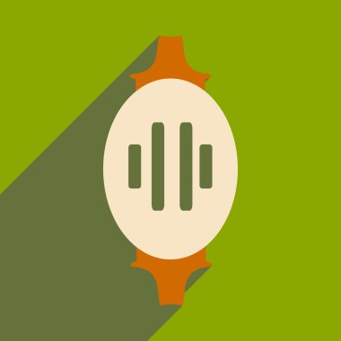 Düz gölge simgesi ve mobil uygulama Türk fener ile