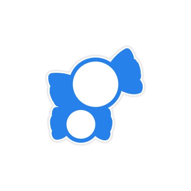 etiket tatlı şeker şeker beyaz bir arka plan üzerinde renkli.