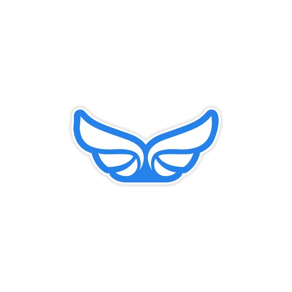 Aufkleber Adlerflügel Logo — Stockvektor