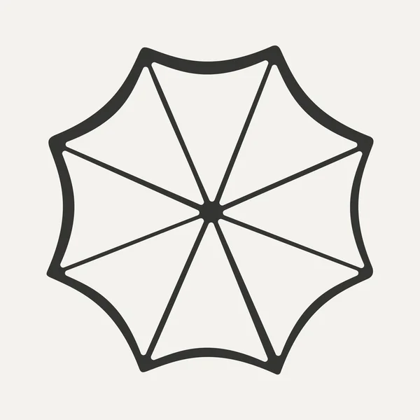 Appartamento in bianco e nero mobile applicazione un ombrello — Vettoriale Stock
