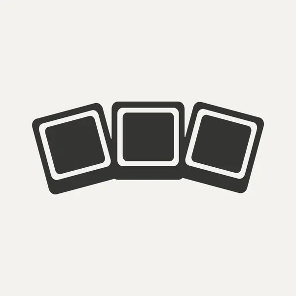 Plano en blanco y negro aplicación móvil tarjetas fotográficas — Archivo Imágenes Vectoriales