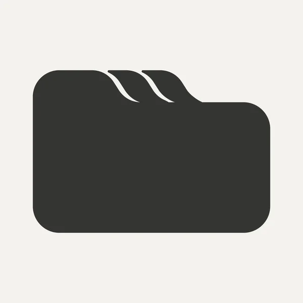 黒と白のモバイル アプリケーション フォルダーのフラット — ストックベクタ