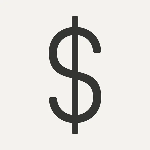 Plat in zwart-wit mobiele toepassing dollar — Stockvector