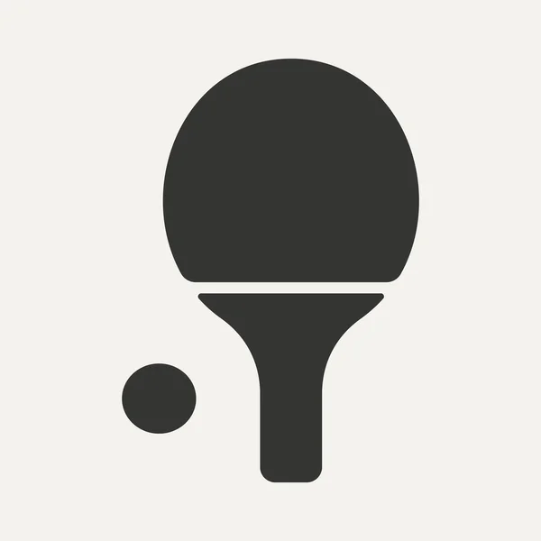 Düz siyah ve beyaz mobil uygulama ping pong — Stok Vektör