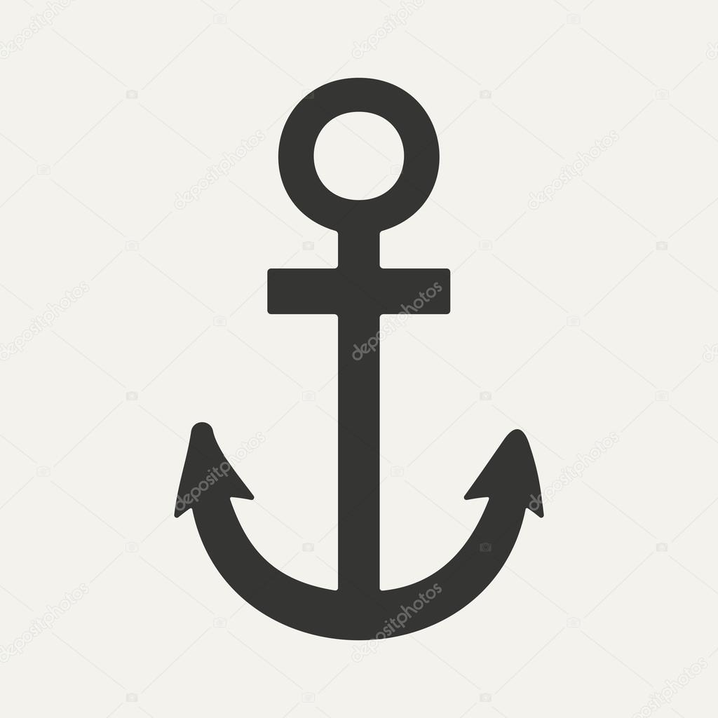 Flat in black and white mobile application anchor