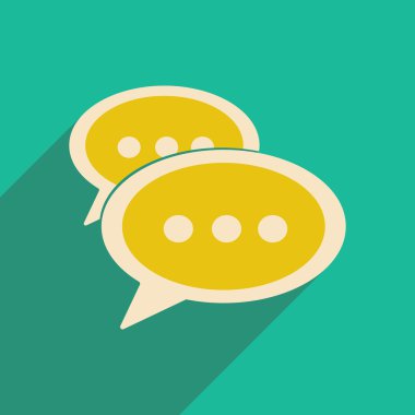 Düz gölge simgesi ve mobil applacation bilgi düşünceleri ile