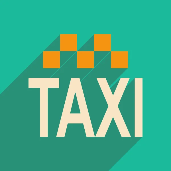 Flat with shadow icon and mobile applacation taxi